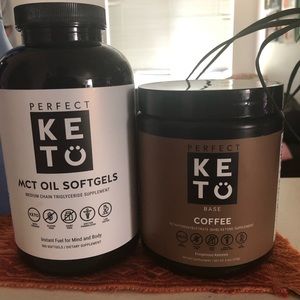 PERFECT KETO Coffee + MCT Softgels + MCT oil pwdr